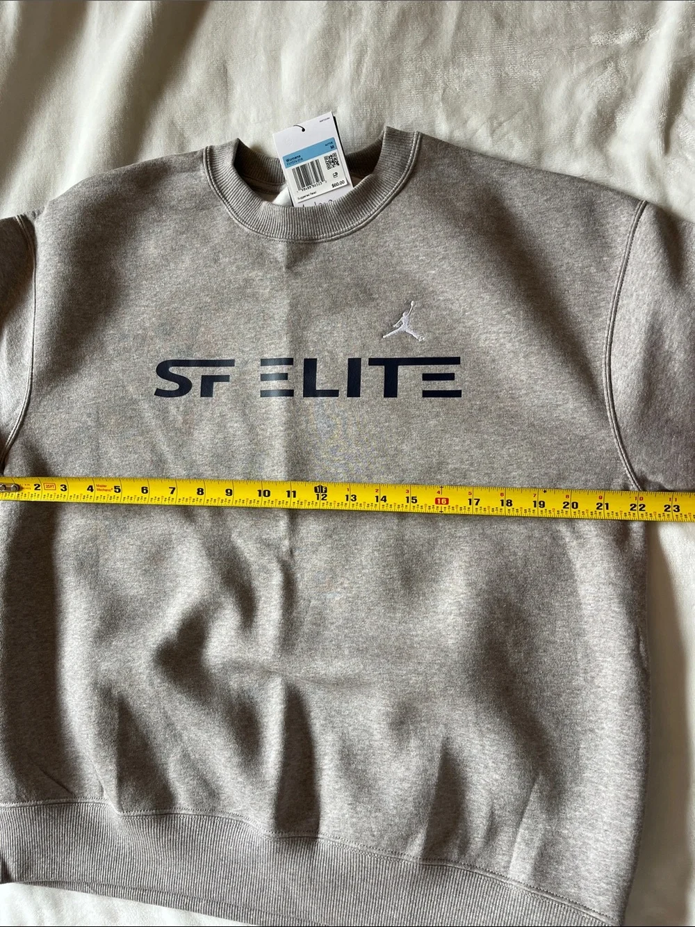 Jordan Brooklyn Crewneck Sweatshirt - Light Gray with SF Elite Logo